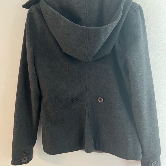 Oneill Jacket‎ Womens Medium Gray Orange Aztec Button Hooded - Picture 3 of 6